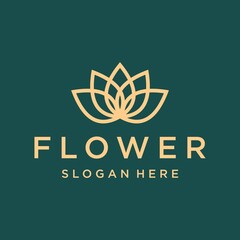 Spa business logo lotus Flower icon design Vector