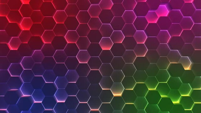 New background hexagon background animation, Hexagon motion