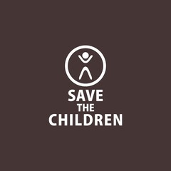 Save the children logo. Vector illustration template design