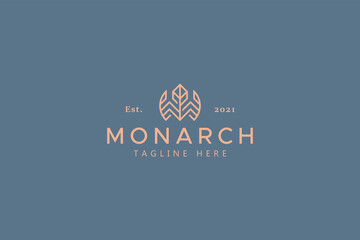 Fototapeta premium Monogram Crown Elegant Symbol Monarch Logo.