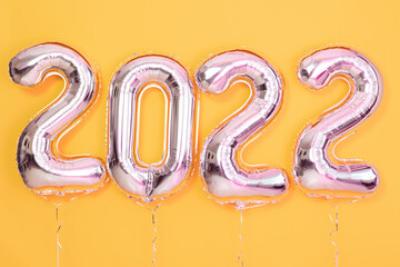 balloons Celebrate party Poster Decorative design elements yellow background