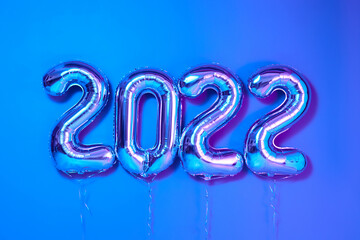 balloons Christmas or New Year Decorative design elements blue background