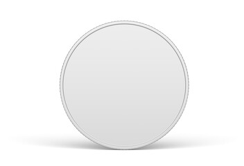 blank silver medal or coin mockup for your design