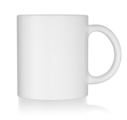 Blank White Ceramic Mug Isolated