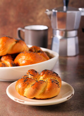 Fresh poppy seed rolls