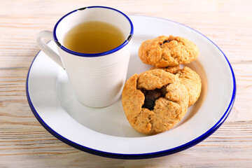 Fruit mince surprise cookies on plate