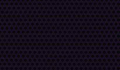 Black hexagon and purple line