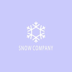 Snow logo. Vector illustration template design 