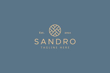 Obraz premium Circle Ethnic Simple Line Logo. Beauty, Fashion, Jewel, Food, Product, Creative Idea Business Branding.