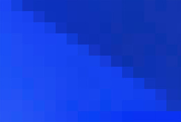 Background from light blue and dark blue squares connected diagonally. Geometric texture. Abstract art pattern of square pixels. Vector light and dark blue pixels backdrop, space for your design