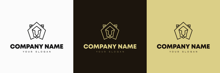 Minimal line versatile animal logo template icon design