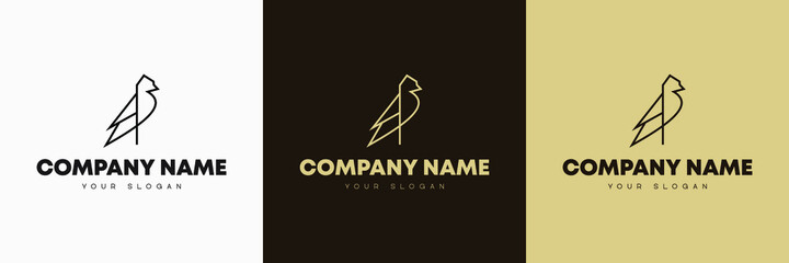 Minimal line versatile animal logo template icon design