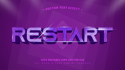 Futuristic Gaming 3d text style effect. Editable illustrator text style.