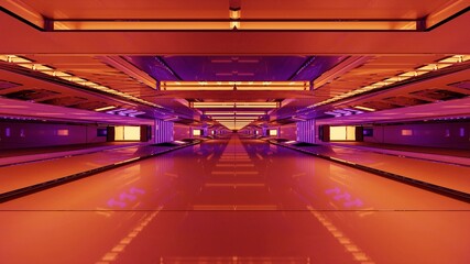 3D illustration of 4K UHD tunnel