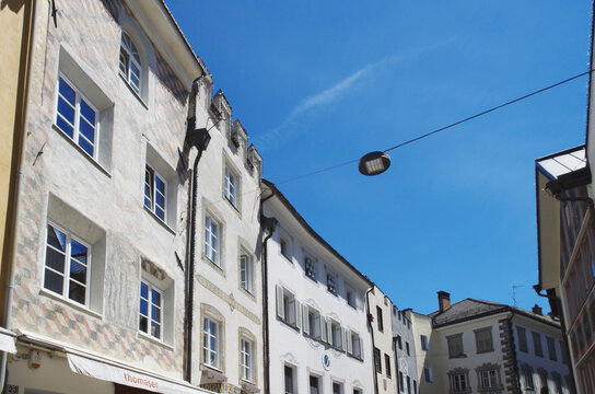 Typical buildings in Bruneck, South Tyrol, Italy