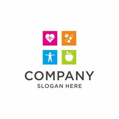 Fototapeta premium Program health logo vector