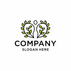 Woman health tree logo vector