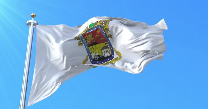 Michoacan Flag, Mexico. Loop