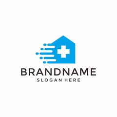Fototapeta premium Home health express logo design inspiration