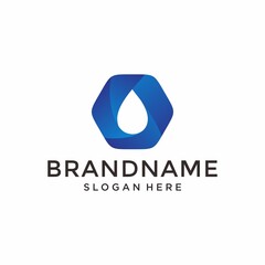 Droop Water logos collection for companies in flat style vector