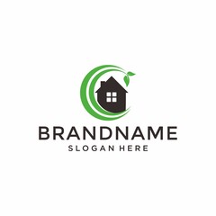 Nature home logo vvector