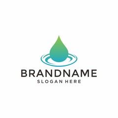 Droop Water logos collection for companies in flat style vector