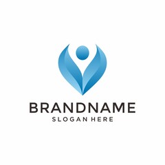 Wellness human people logo design inspiration