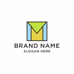 Naklejka premium Letter M logo design inspiration