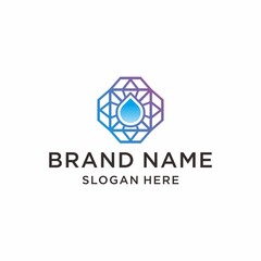 Drop geometry logo design inspiration