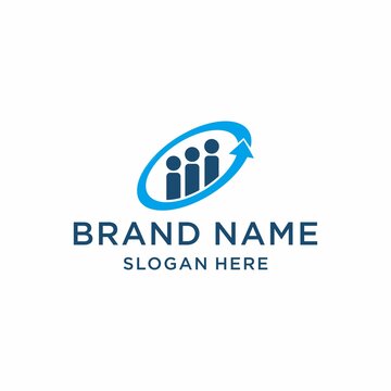 People investment logo design vector