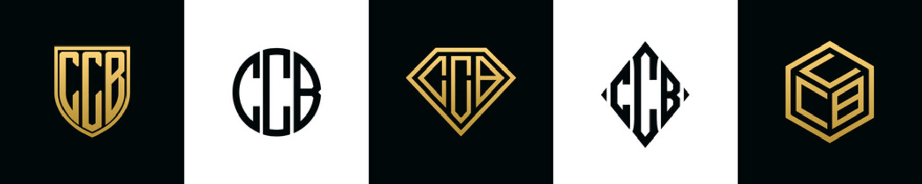 Initial letters CCB logo designs Bundle