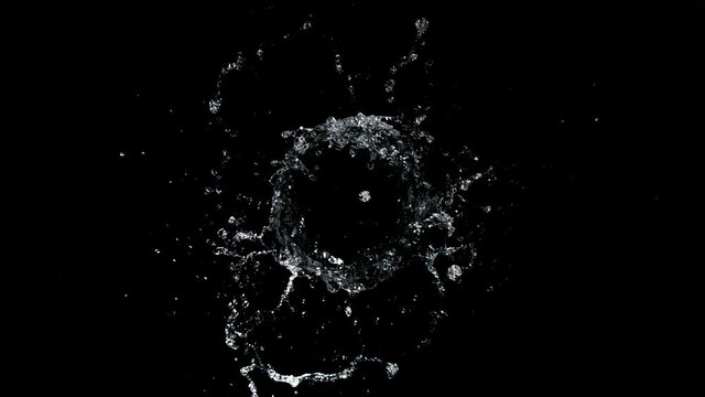 Super slow motion of rotating water in twister shape. Filmed on high speed cinema camera, 1000 fps.