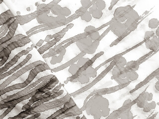 Zebra Skin Patterns. Indigo Water Color Drawing.