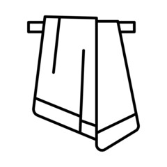 Paper towel icon. Toilet pictograms for web. Line stroke. Isolated on white background. Vector eps10