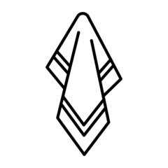 Paper towel icon. Toilet pictograms for web. Line stroke. Isolated on white background. Vector eps10