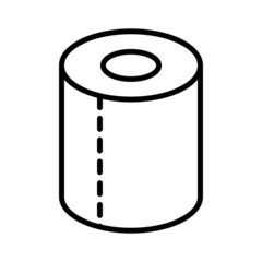 Paper towel icon. Toilet pictograms for web. Line stroke. Isolated on white background. Vector eps10