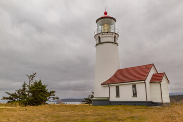 Fototapeta na wymiar Cape Blanco Lighthouse Along The Pacific Ocean