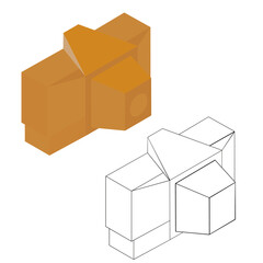 A jpeg illustration of two camera cases isolated on transparent background. Designed in orange, black and white colors for web concepts, as a coloring book page 