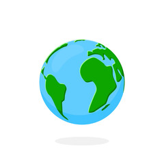 Floating earth icon illustration