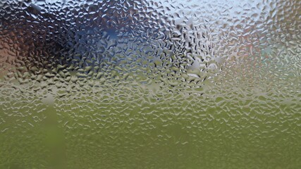 water drops on glass