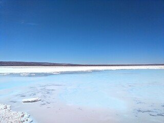 Turquoise lagoons (Lagunas Escondidas de Baltinache) near San Pedro de Atacama, Chile.