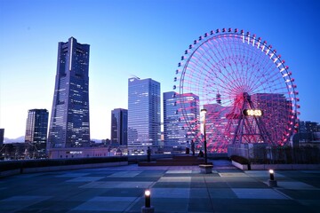 横浜みなとみらいの夜景