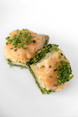 Fresh homemade Baklava middle eastern sweet dessert food pastry cakes