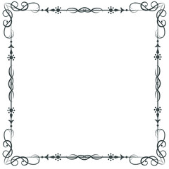 Vector frame of flowers. Vintage floral elements Isolated botanical illustration for a postcard.