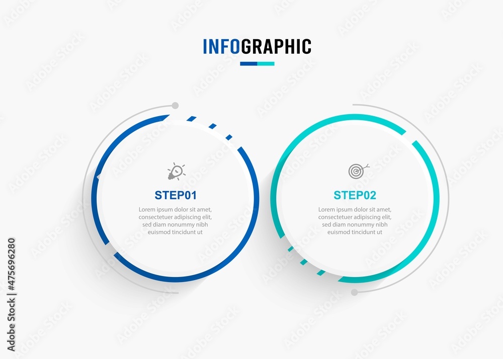 Wall mural business data visualization. process chart. abstract elements of graph, diagram with steps, options,