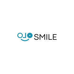 abstract smile icon logo design vector