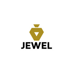 Naklejka premium jewel logo design with abstract vector graphic