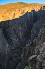 The deep, dark walls of the Black Canyon of the Gunnison National Park, Colorado, USA