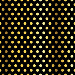 Gold Dot Pattern on Black Background