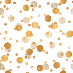 Gold Luxury Pattern Design with Golden Circles Background